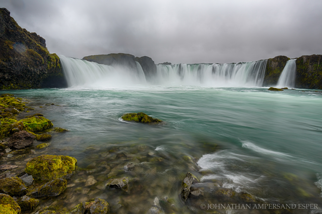 Godafoss Waterfall in northern Iceland during Autumn