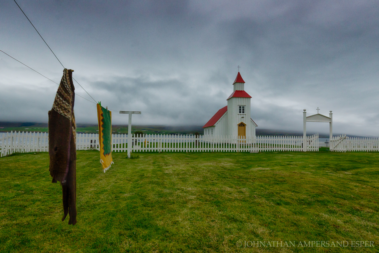Quaint Icelandic church in the north of Iceland