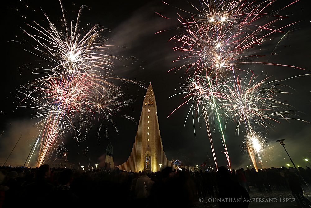 New Years 2014 celebrations in Reykjavik